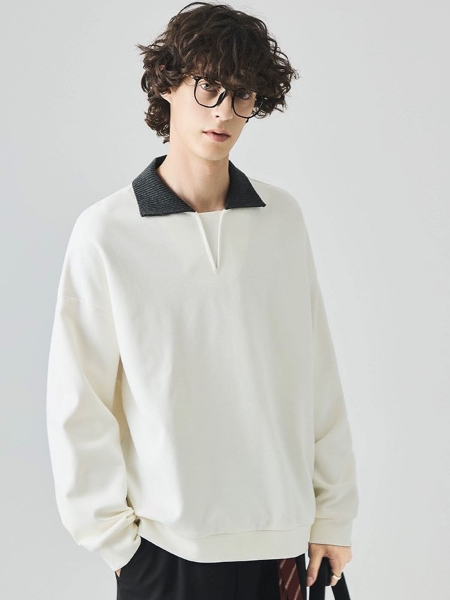 Купити кофту поло з акцентним в'язаним коміром soft touch polo в